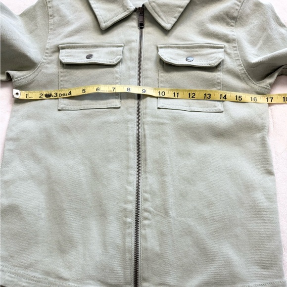 Colorful Planet Boys Zip Front Shacket Neutral Khaki Green Two Pocket M(… - Picture 8 of 16